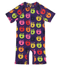 Småfolk Badeheldragt - UV50+ - Purple Heart m. Retro Æbler Småfolk Badeheldragt - UV50+ - Purple Heart m. Retro Æbler