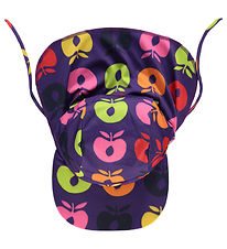 Småfolk Badehat - UV50+ - Purple Heart m. Retro Æbler Småfolk Badehat - UV50+ - Purple Heart m. Retro Æbler