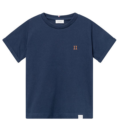 Les Deux T-shirt - Nørregaard - Noos - Dark Navy/Orange Les Deux T-shirt - Nørregaard - Noos - Dark Navy/Orange