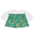 Marni Skjortebluse - Hvid/Grøn m. Blomster Marni Skjortebluse - Hvid/Grøn m. Blomster