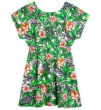 Kenzo Kjole - Mint Green m. Blomster/Hulmønster Kenzo Kjole - Mint Green m. Blomster/Hulmønster