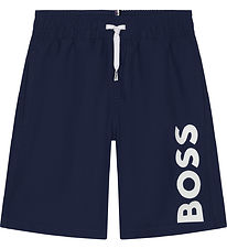 BOSS Badeshorts - Navy m. Hvid BOSS Badeshorts - Navy m. Hvid