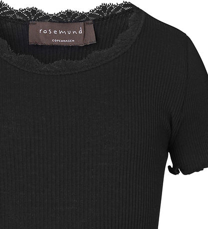 Rosemunde T-shirt - Silke/Bomuld - Noos - Sort Rosemunde T-shirt - Silke/Bomuld - Noos - Sort