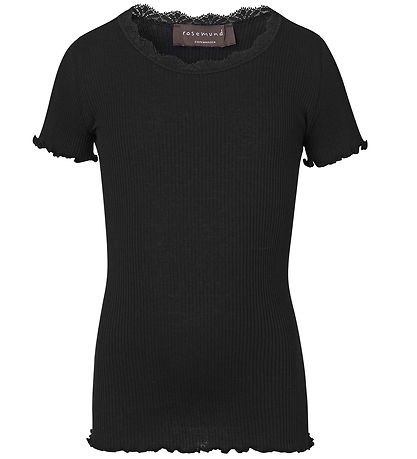 Rosemunde T-shirt - Silke/Bomuld - Noos - Sort Rosemunde T-shirt - Silke/Bomuld - Noos - Sort