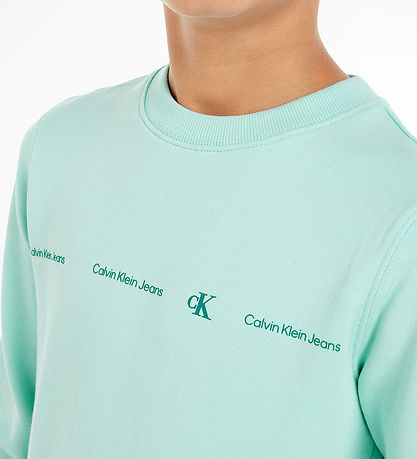 Calvin Klein Sweatshirt - Minimalistic Reg.Cn - Blue Tint Calvin Klein Sweatshirt - Minimalistic Reg.Cn - Blue Tint