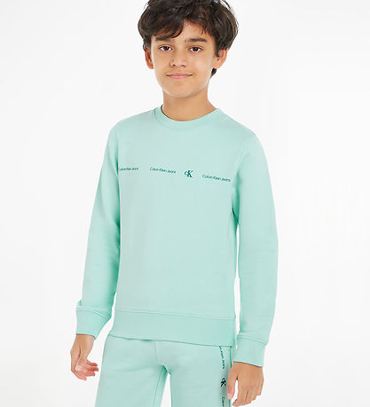 Calvin Klein Sweatshirt - Minimalistic Reg.Cn - Blue Tint Calvin Klein Sweatshirt - Minimalistic Reg.Cn - Blue Tint