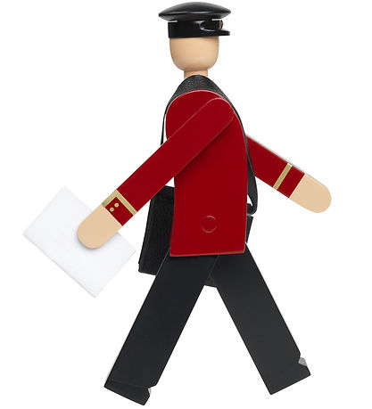 Kay Bojesen Træfigur - Postmand - 20 cm - Sort/Rød Kay Bojesen Træfigur - Postmand - 20 cm - Sort/Rød