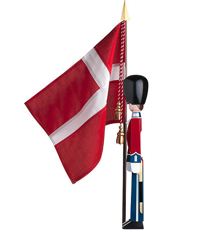 Kay Bojesen Træfigur - Fanebærer - Mellem - Rød/Blå/Hvid Kay Bojesen Træfigur - Fanebærer - Mellem - Rød/Blå/Hvid