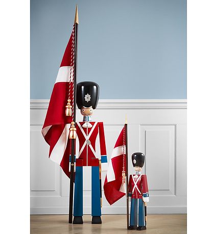 Kay Bojesen Træfigur - Fanebærer - Mellem - Rød/Blå/Hvid