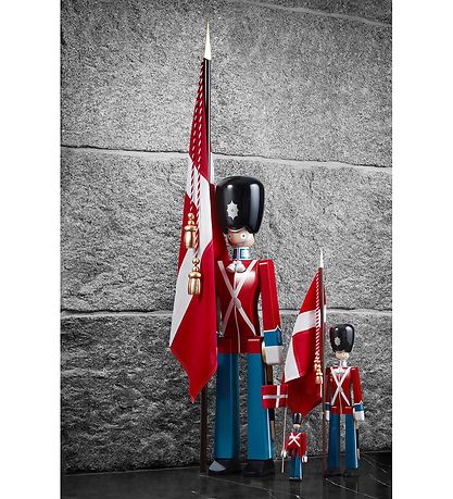 Kay Bojesen Træfigur - Fanebærer - Mellem - Rød/Blå/Hvid