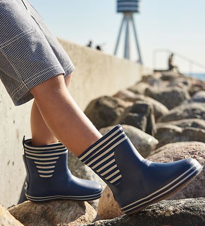 Wheat Gummistøvler - Mist - Indigo Stripe Wheat Gummistøvler - Mist - Indigo Stripe