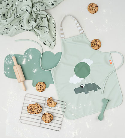 Done by Deer Dækkeserviet - Silikone - Krokodille - Grøn