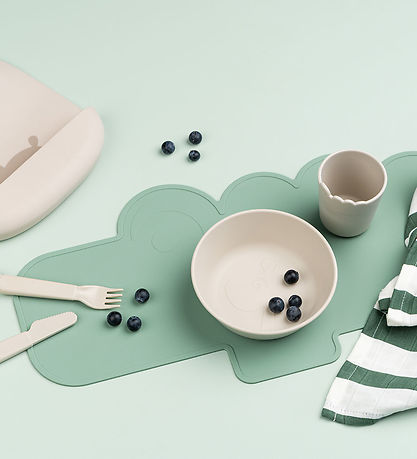 Done by Deer Dækkeserviet - Silikone - Krokodille - Grøn