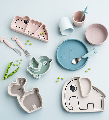 Done by Deer Spisesæt - Silikone - 3 dele - Stick & Stay - Deer  Done by Deer Spisesæt - Silikone - 3 dele - Stick & Stay - Deer