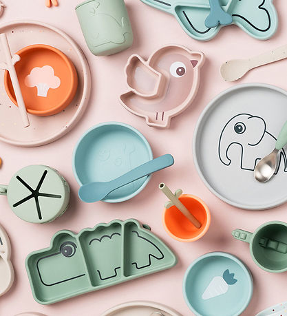 Done by Deer Spisesæt - Silikone - 3 dele - Stick & Stay - Deer  Done by Deer Spisesæt - Silikone - 3 dele - Stick & Stay - Deer