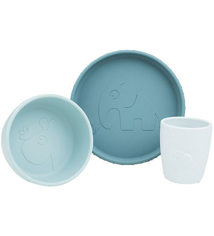 Done by Deer Spisesæt - Silikone - 3 dele - Stick & Stay - Deer  Done by Deer Spisesæt - Silikone - 3 dele - Stick & Stay - Deer