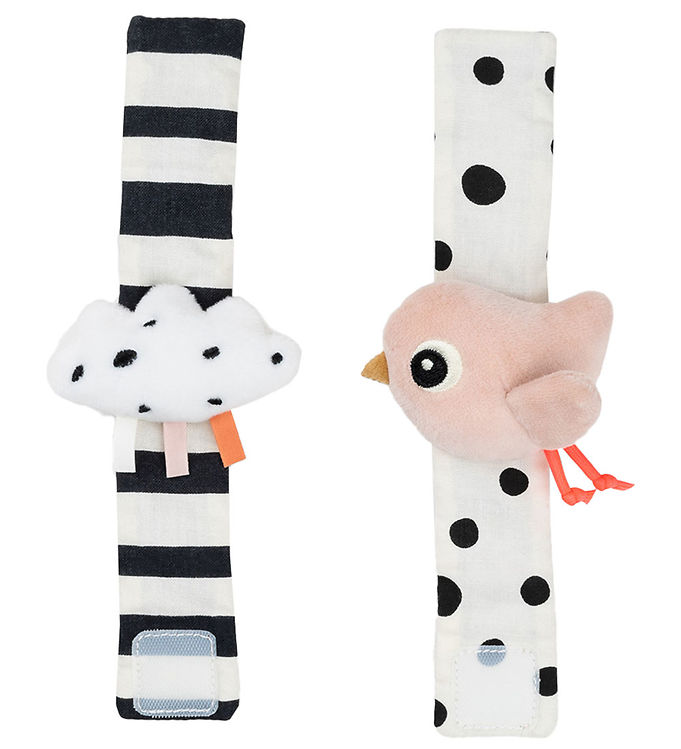 Done by Deer Håndledsranglesæt - 2-pak - Happy Clouds - Powder billede