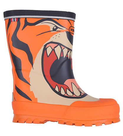 Viking Gummistøvler - Jolly - Orange/Multi m. Tiger Viking Gummistøvler - Jolly - Orange/Multi m. Tiger