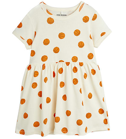 Mini Rodini Kjole - Basketball - Offwhite Mini Rodini Kjole - Basketball - Offwhite