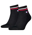 Tommy Hilfiger Ankelstrømper - 2-pak - Sort Tommy Hilfiger Ankelstrømper - 2-pak - Sort