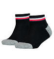 Tommy Hilfiger Strømper - 2-pak - Sort m. Grå Tommy Hilfiger Strømper - 2-pak - Sort m. Grå