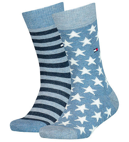 Tommy Hilfiger Strømper - 2-pak - Stars And Stripes - Jeans Tommy Hilfiger Strømper - 2-pak - Stars And Stripes - Jeans