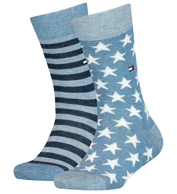 Tommy Hilfiger Strømper - 2-pak - Stars And Stripes - Jeans