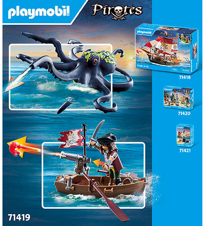 Playmobil Pirates - Kamp Mod Kæmpeblæksprutten - 71419 - 44 Dele