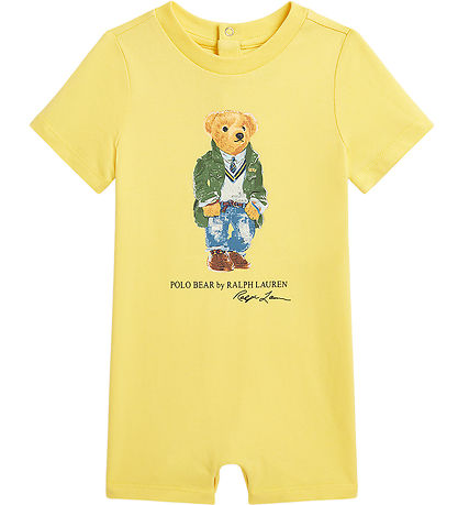 Polo Ralph Lauren Summer Romper - Oasis Yellow w. Soft Toy Polo Ralph Lauren Summer Romper - Oasis Yellow w. Soft Toy