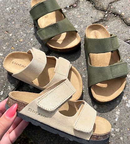 En Fant Sandaler - Nubuck - Sea Spray