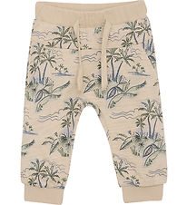 En Fant Bukser - Slub - Cement m. Print En Fant Bukser - Slub - Cement m. Print