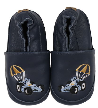Melton Skindfutter - Navy m. Racer Bil Melton Skindfutter - Navy m. Racer Bil