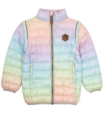 Mikk-Line Dynejakke/Vest - 2-i-1 - Colorful Mikk-Line Dynejakke/Vest - 2-i-1 - Colorful