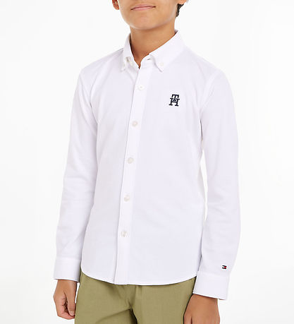 Tommy Hilfiger Skjorte - Monogram Stretch - Hvid