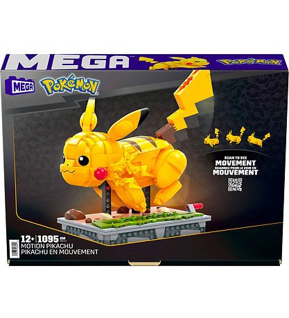 MEGA Pokémonfigur - Motion Pikachu - 1095 Dele MEGA Pokémonfigur - Motion Pikachu - 1095 Dele