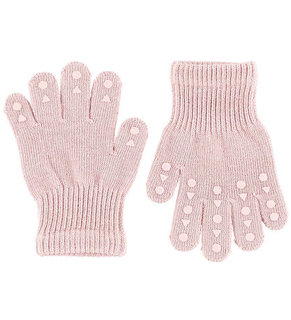 GoBabyGo Handsker - Strik - Soft Pink m. Dupper GoBabyGo Handsker - Strik - Soft Pink m. Dupper