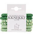 Kknekki Hårelastikker - Slim - 6-pak - Grøn