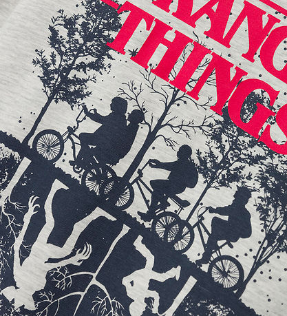 Name It Hættetrøje - NkmFinny Stranger Things - Light Grey Melan Name It Hættetrøje - NkmFinny Stranger Things - Light Grey Melan