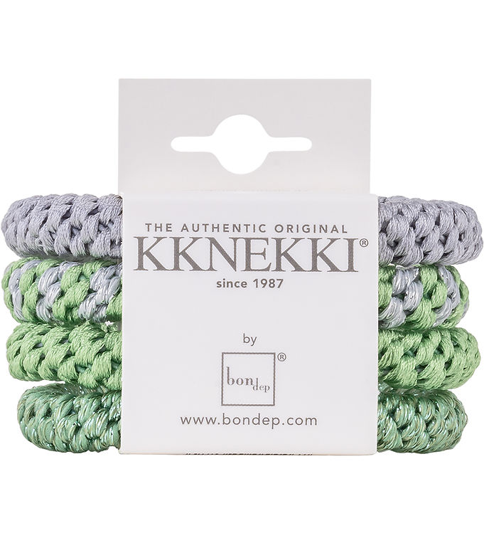Kknekki Hårelastikker - 4-pak - Grøn/Blå