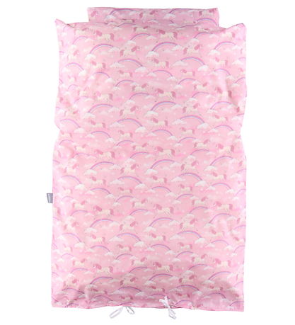 Nørgaard Madsens Sengetøj - Baby - Pink m. Enhjørninger/Regnbuer Nørgaard Madsens Sengetøj - Baby - Pink m. Enhjørninger/Regnbuer
