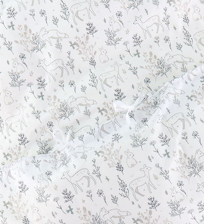 Nørgaard Madsens Sengetøj  - Voksen - Hvid m. Ræv/Bambi/Kanin