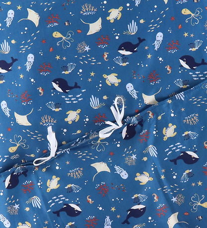 Nørgaard Madsens Sengetøj - Baby - Navy m. Havdyr