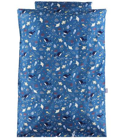 Nørgaard Madsens Sengetøj - Baby - Navy m. Havdyr