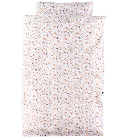 Nørgaard Madsens Sengetøj - Baby - Hvid m. Rosa Blomster