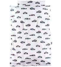 Nørgaard Madsens Sengetøj - Baby - Hvid m. Racerbiler Nørgaard Madsens Sengetøj - Baby - Hvid m. Racerbiler