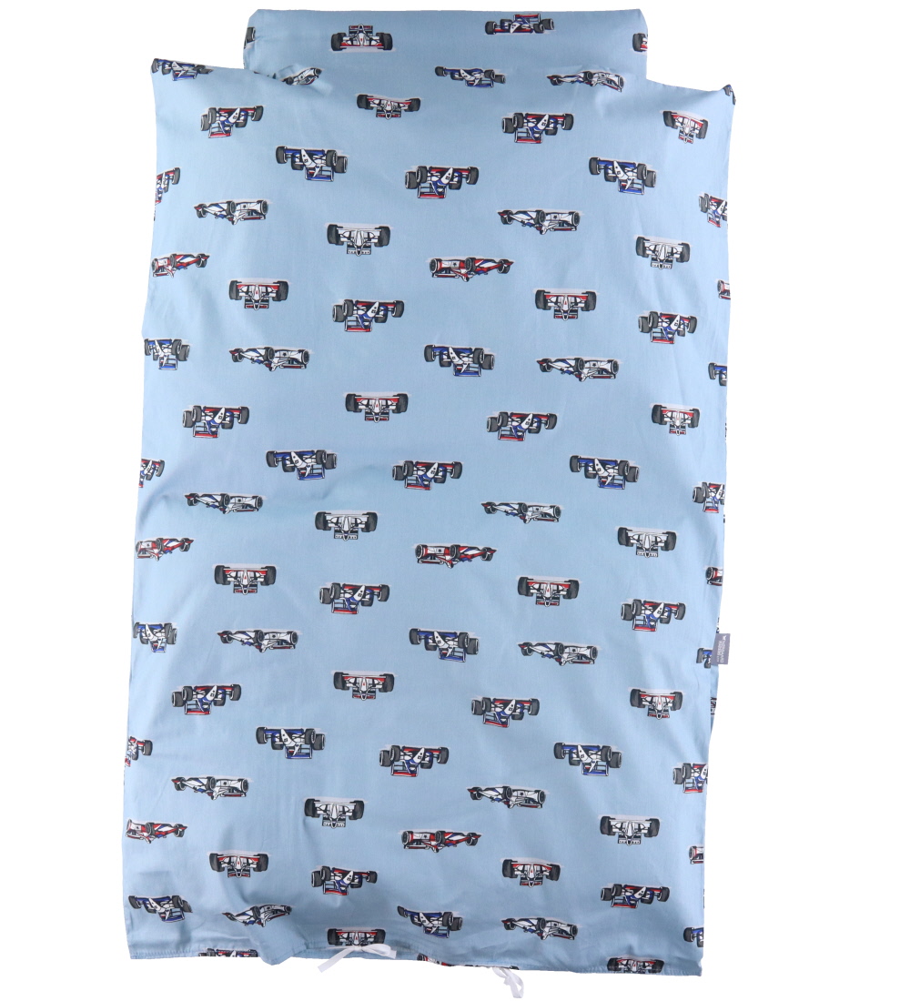 Nørgaard Madsens Bettwäsche - Baby - Hellblau m. Rennwagen - Nørgaard Madsens - Baby - Bettwäsche - Baby