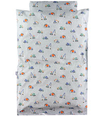 Nørgaard Madsens Sengetøj - Baby - Grå m. Maskiner Nørgaard Madsens Sengetøj - Baby - Grå m. Maskiner