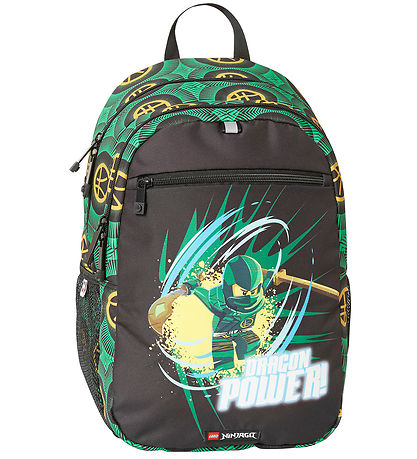 LEGO® Ninjago Ryggsekk - Svart/Grønn m. Trykk LEGO® Ninjago Ryggsekk - Svart/Grønn m. Trykk