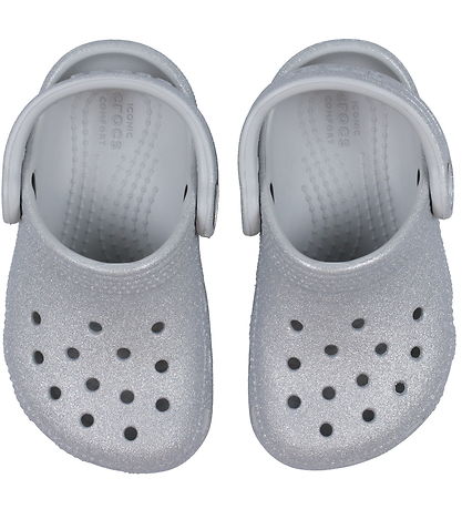 Crocs Sandals - Classic Glitter Clog T - Silver Glitter