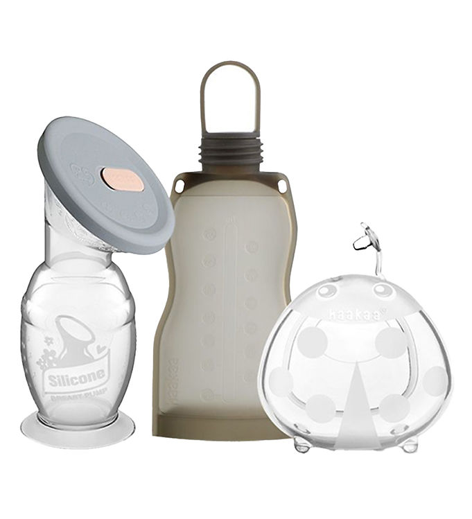 Haakaa Brystpumpe-sæt - On-The-Go - Grå